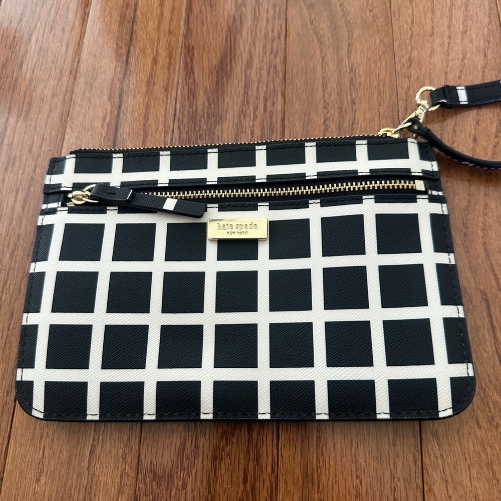Kate Spade Checkered Wristlet - Picture 3 of 6